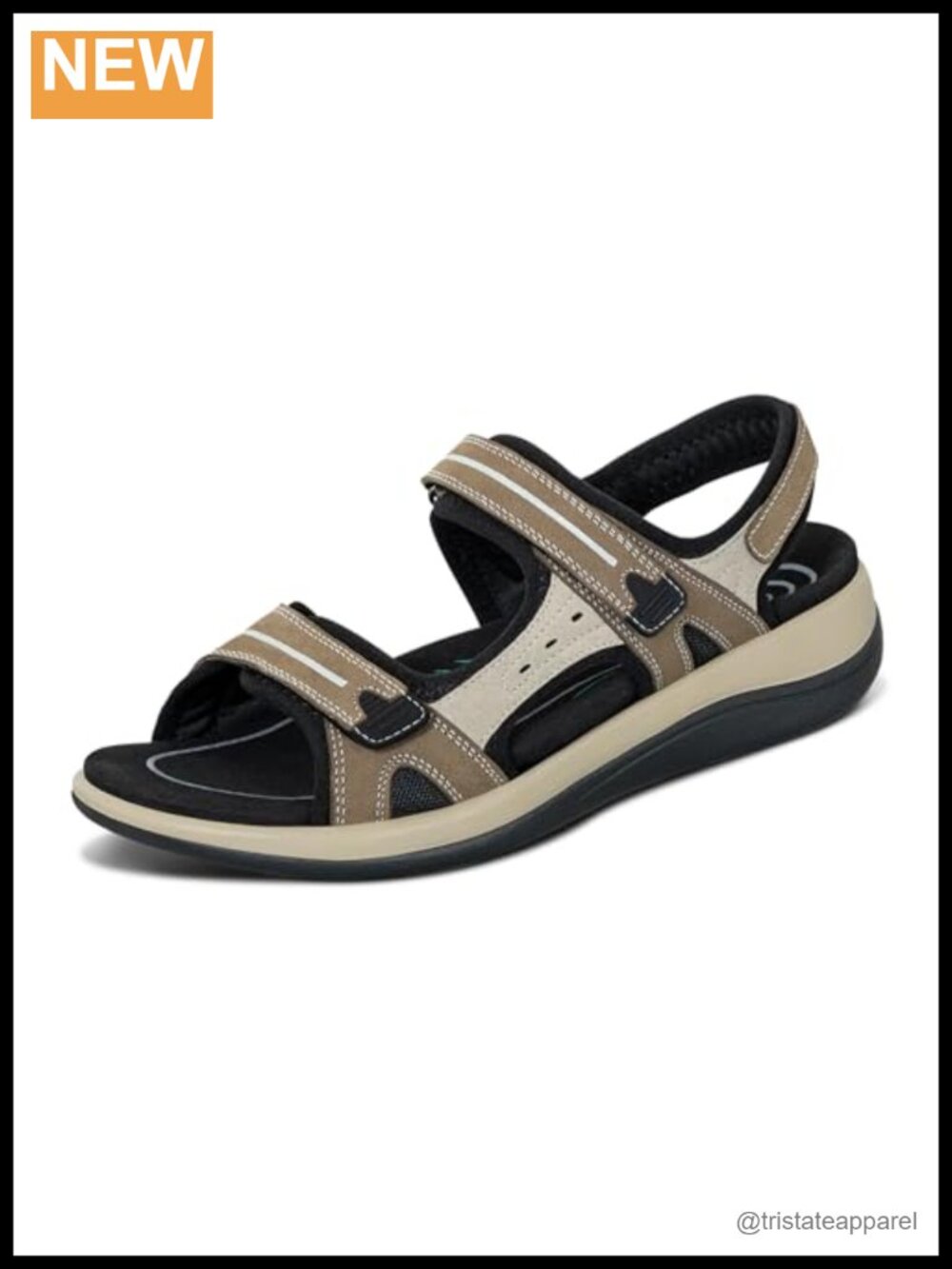 Venice Leather Orthopedic Athletic Sandals Adjustable Arch Support